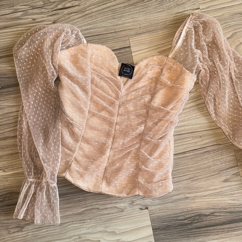 Off shoulder brown top